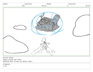 Scene
158
Duration
00:12
Panel
5
Duration
00:02
Action Notes
Lapis raises her arms.
Bubbled Barn floats up above lapis.
Slugging
1.06
 
