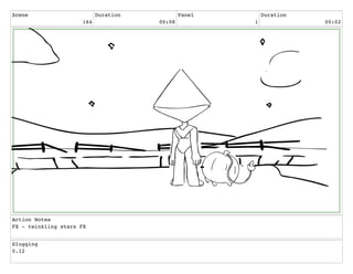 Scene
164
Duration
00:08
Panel
1
Duration
00:02
Action Notes
FX - twinkling stars FX
Slugging
0.12
 