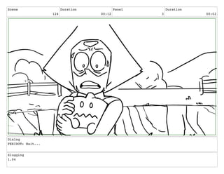 Scene
124
Duration
00:12
Panel
3
Duration
00:02
Dialog
PERIDOT: Wait...
Slugging
1.04
 