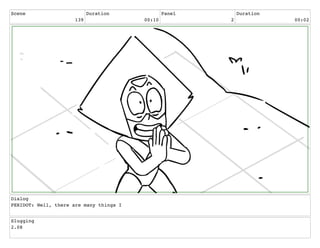 Scene
139
Duration
00:10
Panel
2
Duration
00:02
Dialog
PERIDOT: Well, there are many things I
Slugging
2.08
 