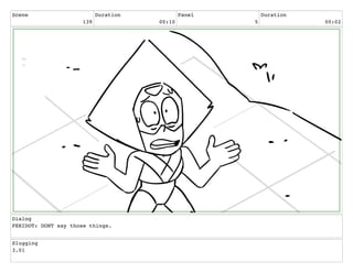 Scene
139
Duration
00:10
Panel
5
Duration
00:02
Dialog
PERIDOT: DONT say those things.
Slugging
3.01
 
