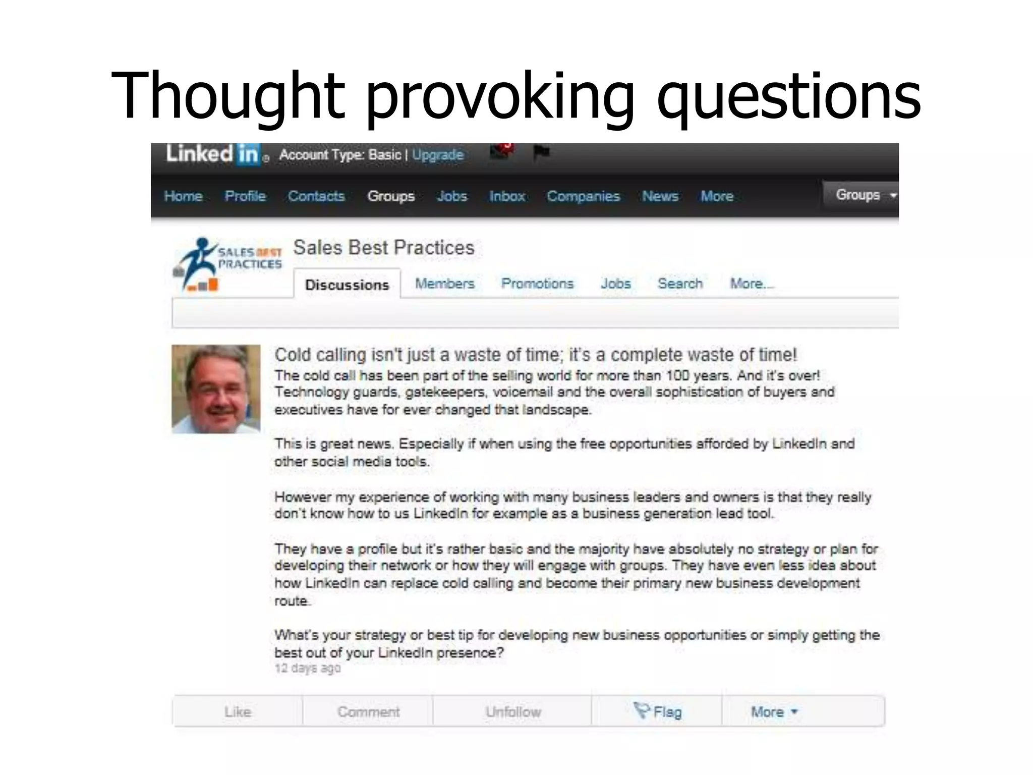 Thought provoking questions
 