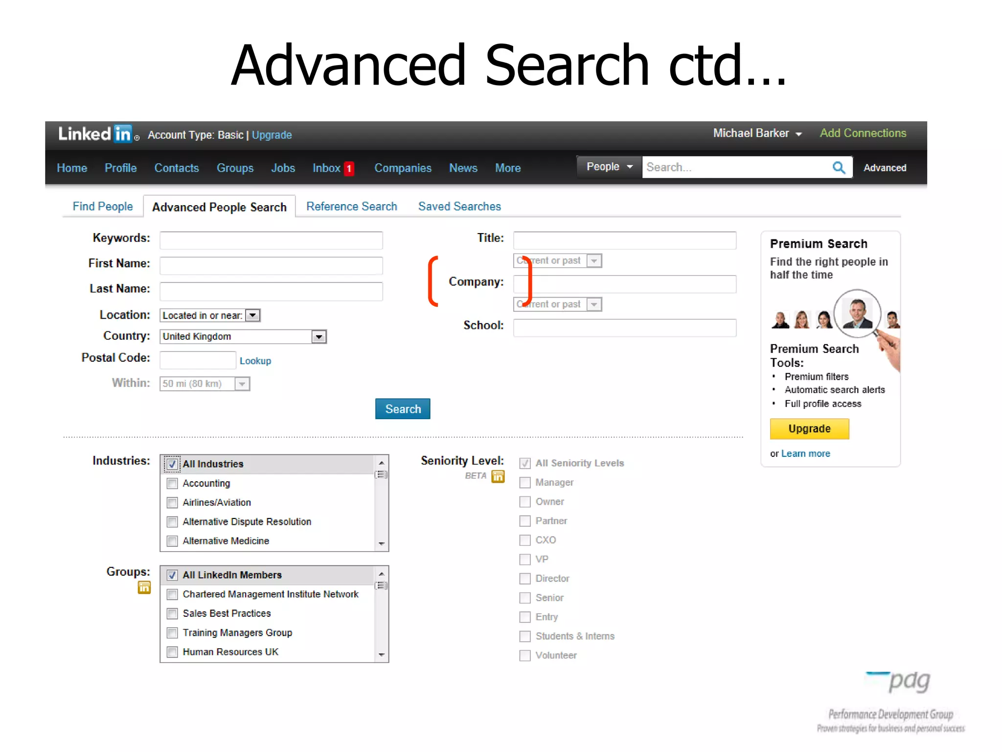 Advanced Search ctd…
 