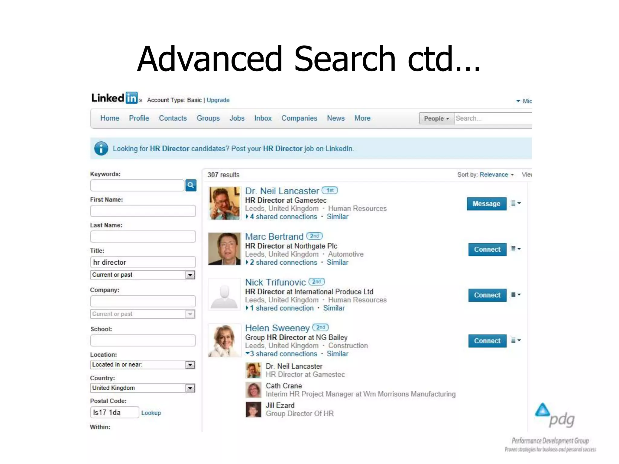 Advanced Search ctd…
 