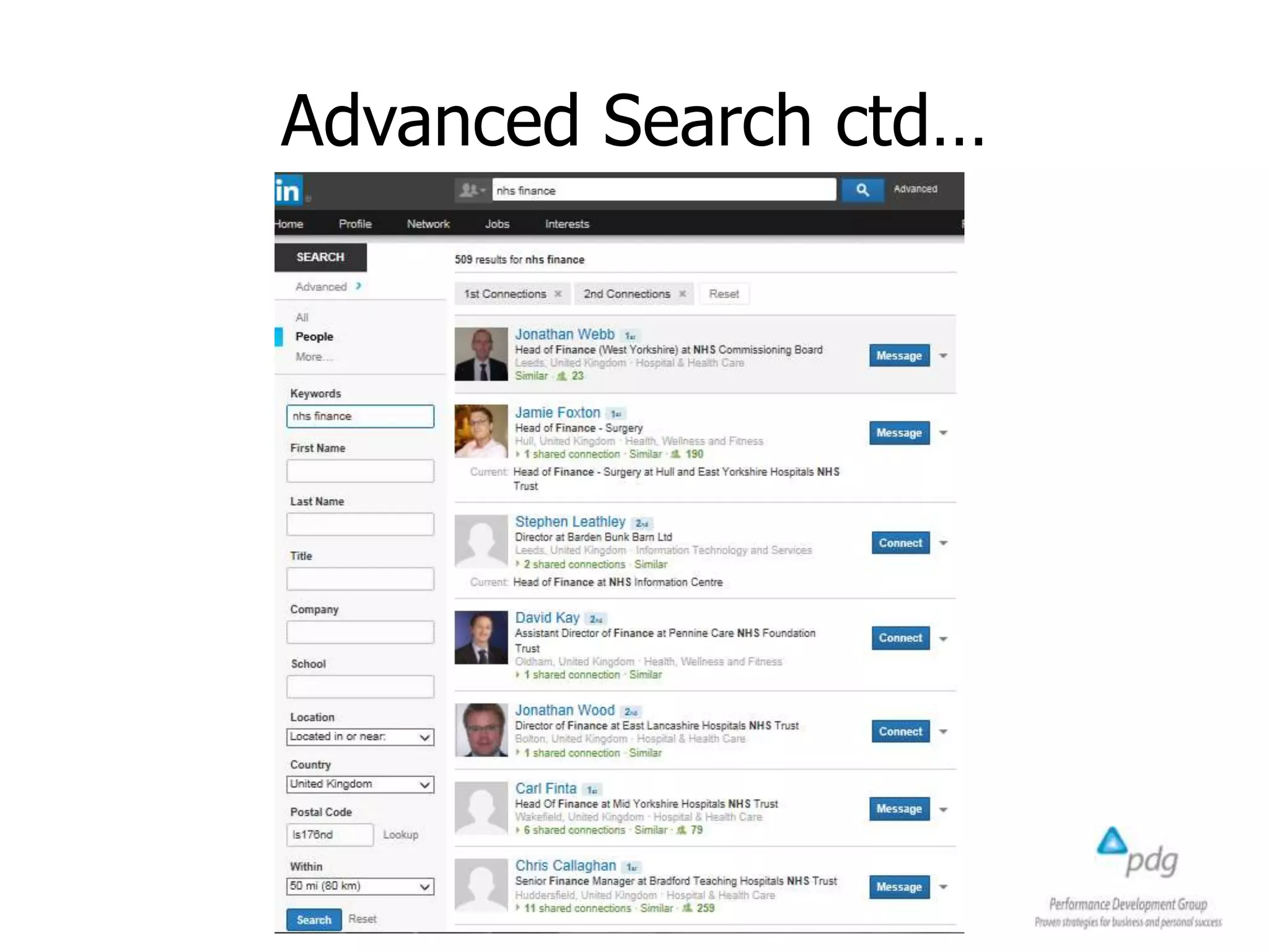 Advanced Search ctd…
 