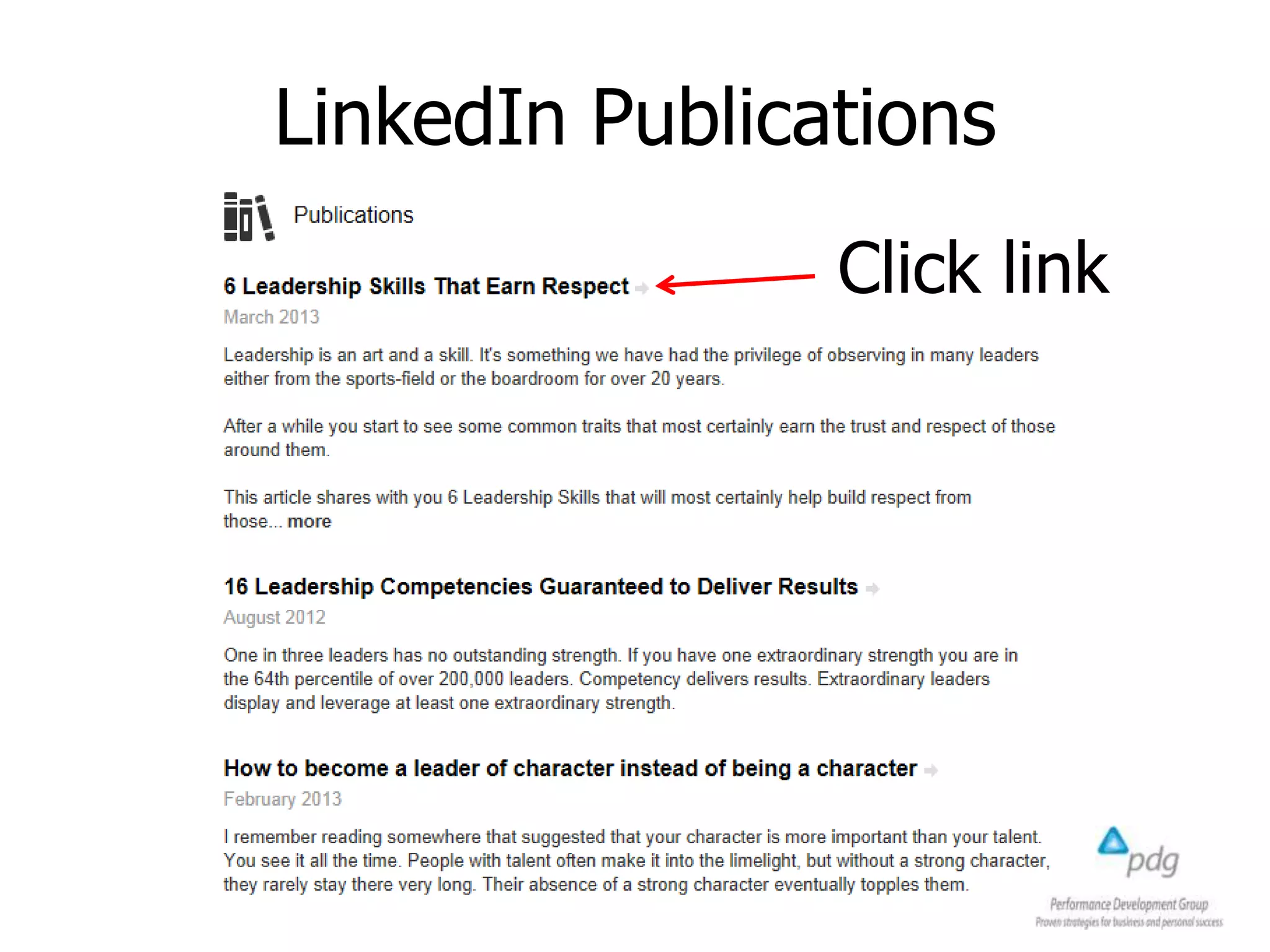 LinkedIn Publications
Click link
 