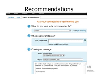 Recommendations
To access
recommendations
click drop-box
 