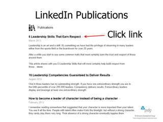 LinkedIn Publications
Click link
 