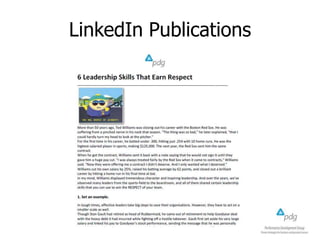 LinkedIn Publications
 
