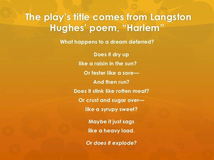 raisin in the sun poem