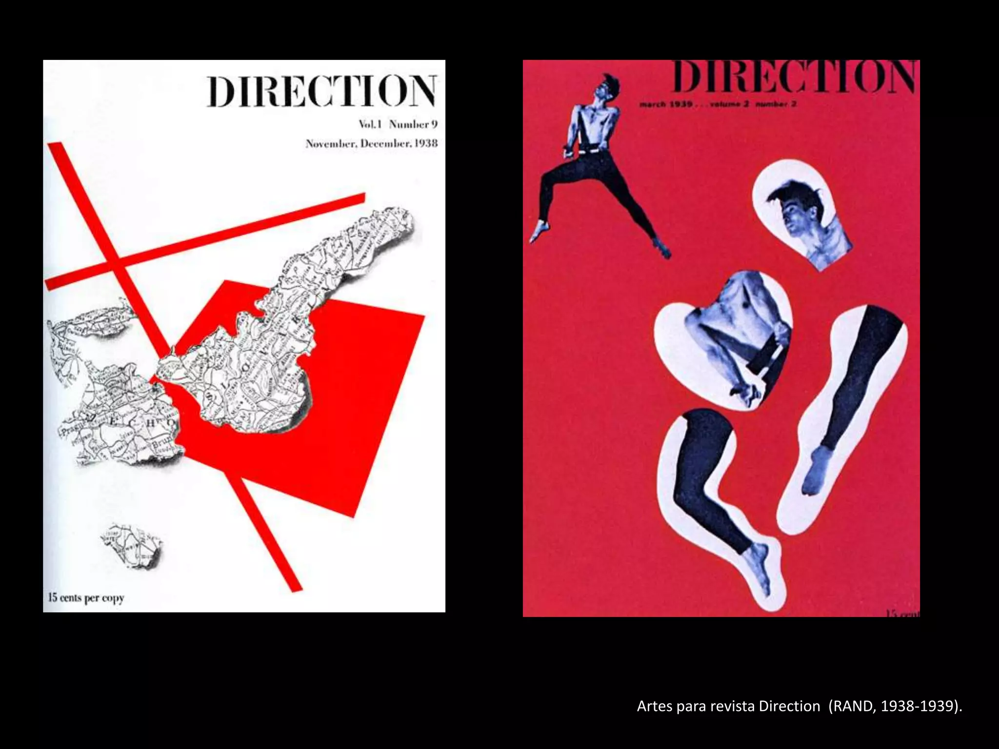 Artes para revista Direction (RAND, 1938-1939).
 