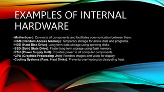 Computer HARDWARE presenattion by CWD students class 10 | PPT