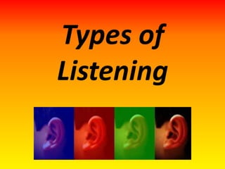 Types of
Listening
 