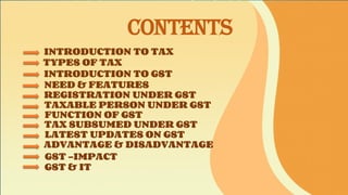 Gst Introduction In India GST In india - Goods & Services Tax | PDF