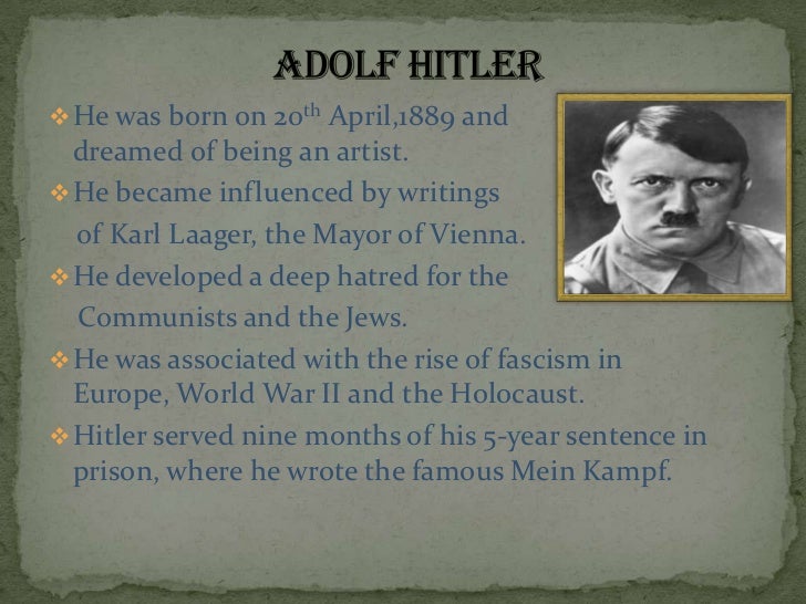 Adolf hitler and his influence in the second world war