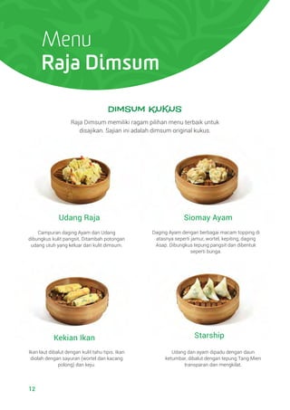Menu Raja Kosek Ilustrasi Bisnis Franchise Raja Dimsum | PDF