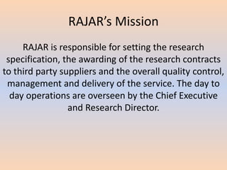 Salah Rajar RAJAR Research | PPTX