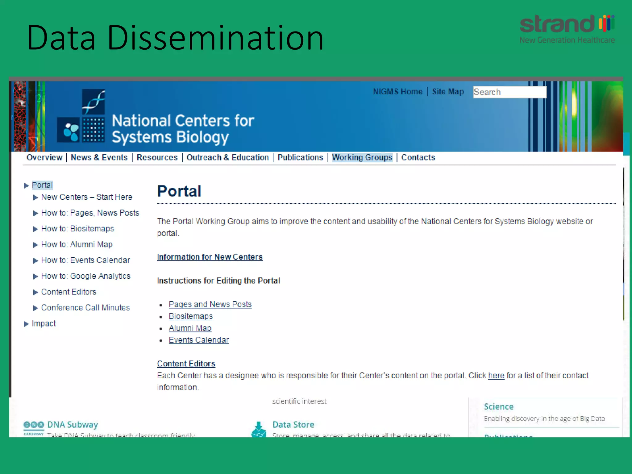 Data Dissemination
Dissemination
 