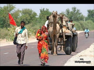 Peregrinos cerca de Bikaner. Los peregrinos recorren cientos de kilómetros, de templo en templo. www. laboutiquedelpowerpoint. com 