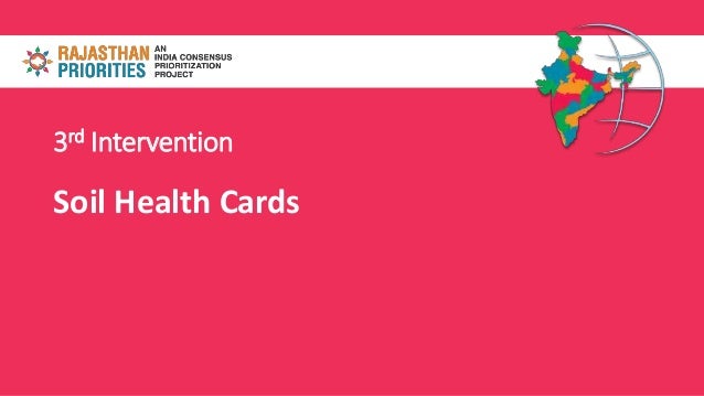 3rd Intervention
Soil Health Cards
 