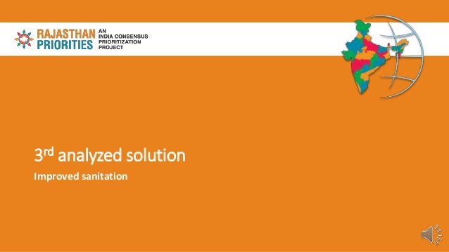 3rd analyzed solution
Improved sanitation
 