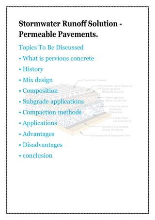 STORM WATER RUN OFF PRIMEVAL PAVEMENTS | DOCX