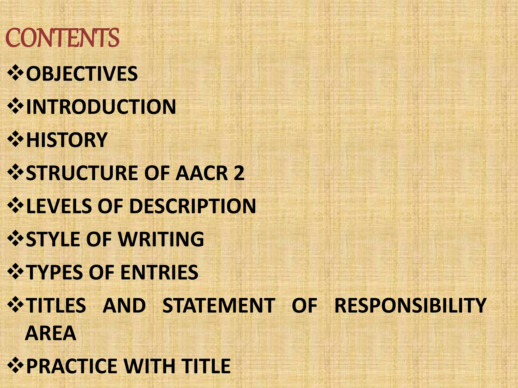 AngloAmerican Cataloguing Rules AACR 2 ppt PPT