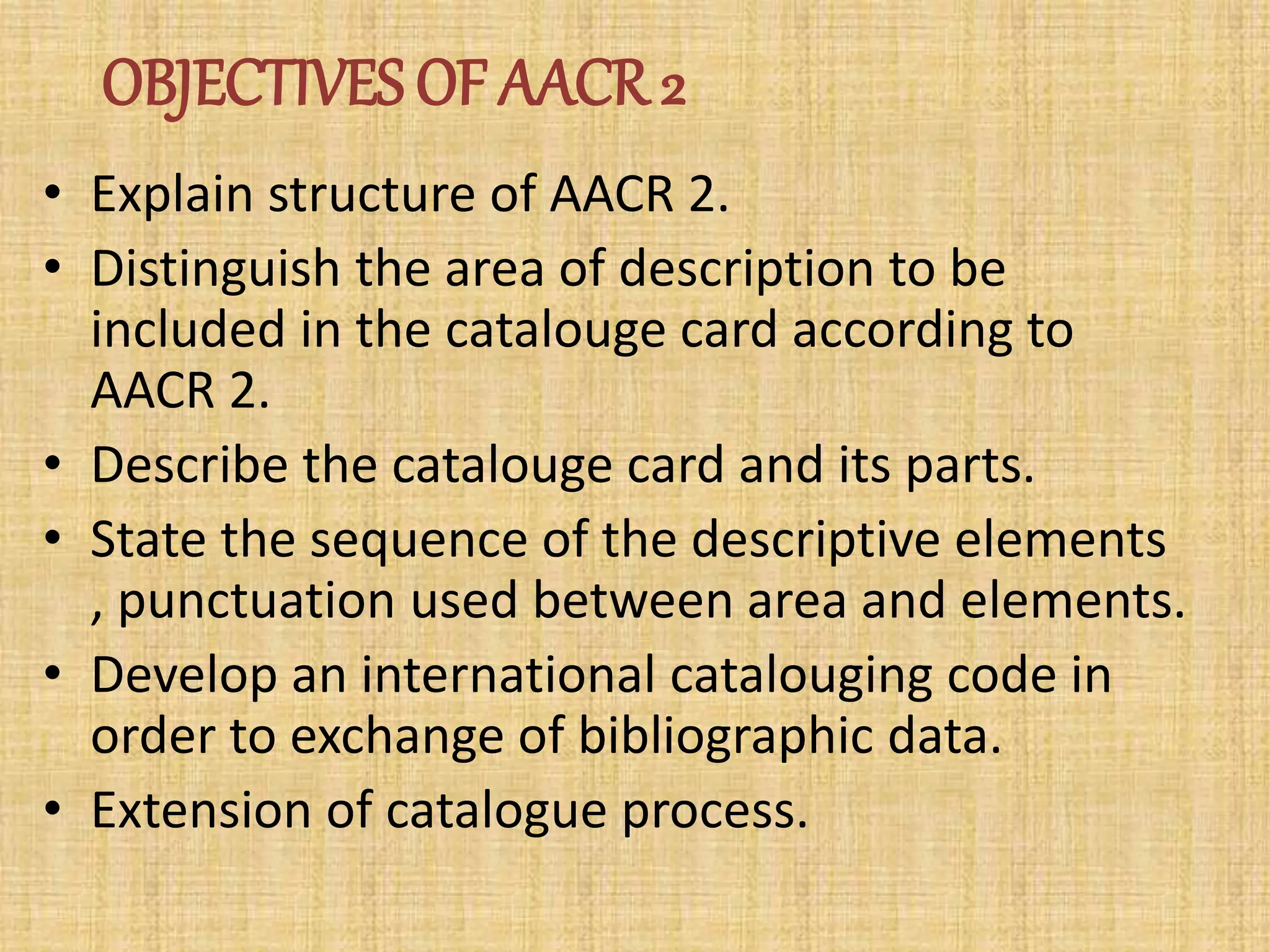 AngloAmerican Cataloguing Rules AACR 2 ppt PPT