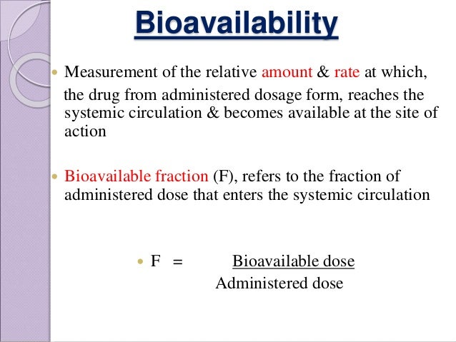 Bioavailability bioequivalance study designs