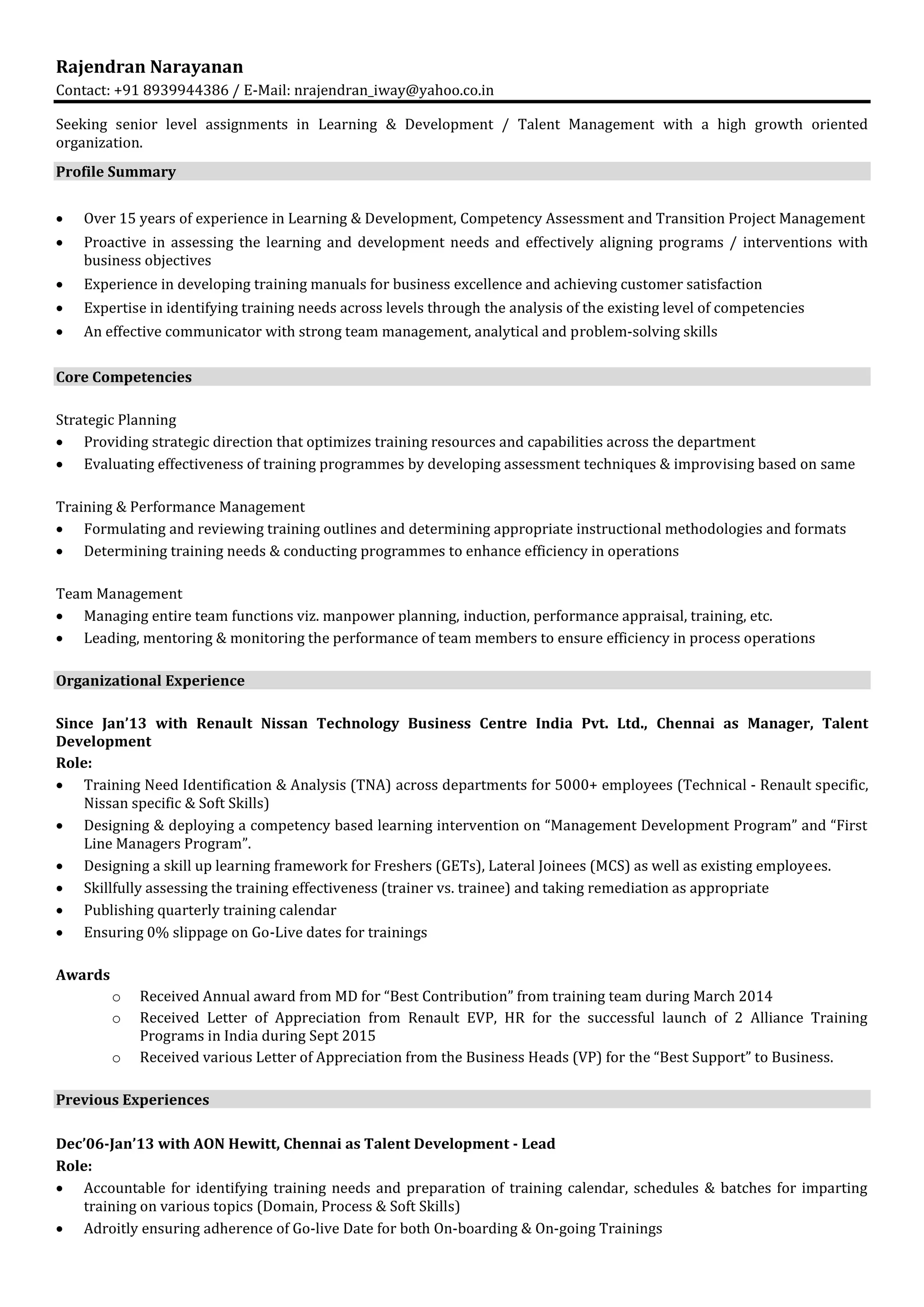 Rajendran Resume | PDF