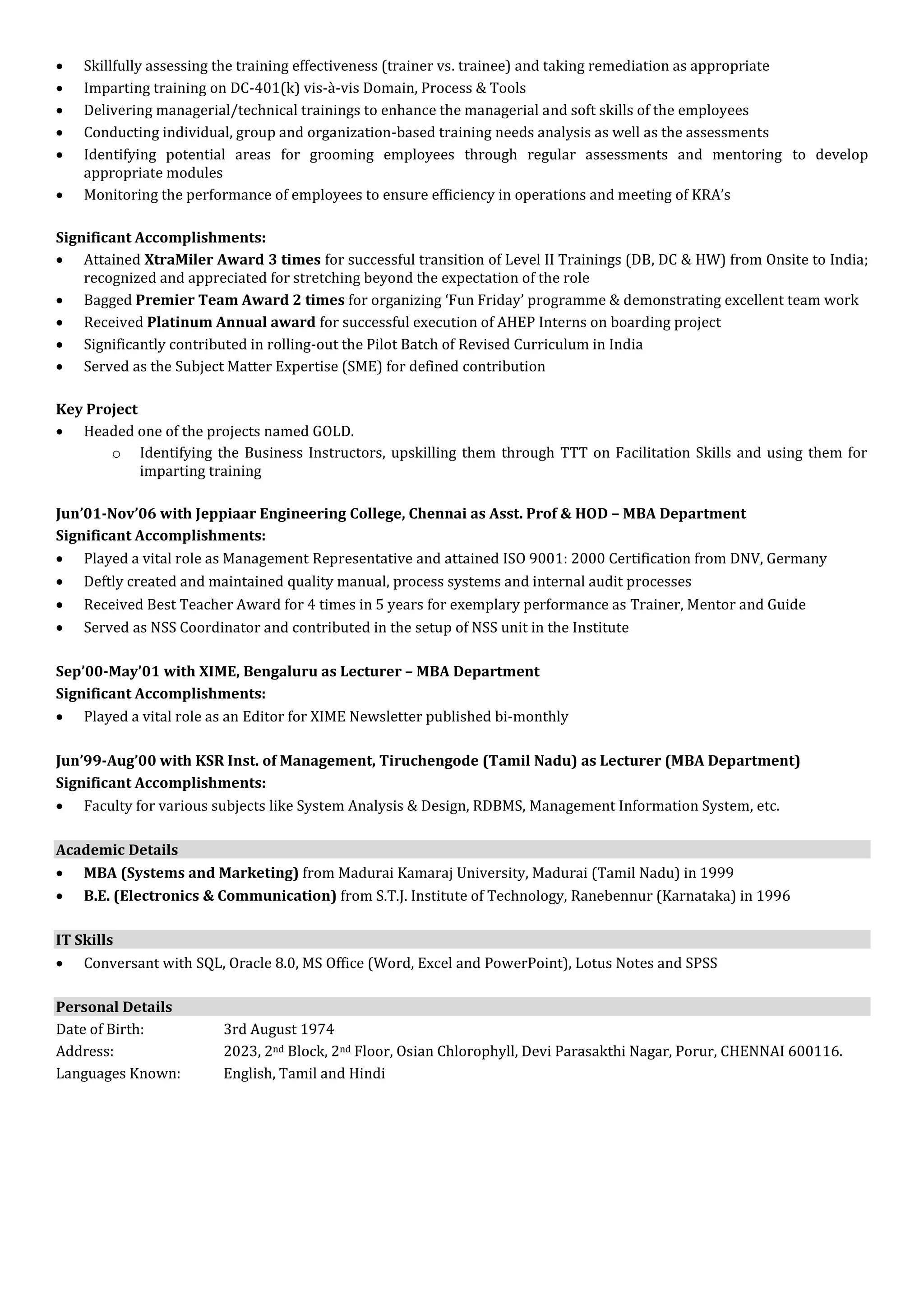 Rajendran Resume | PDF