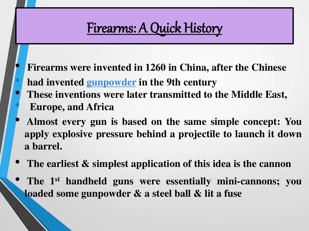 History of firearms