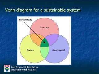Venn diagram for a sustainable system 