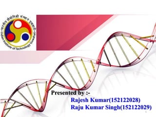 Presented by :-
Rajesh Kumar(152122028)
Raju Kumar Singh(152122029)
1
 