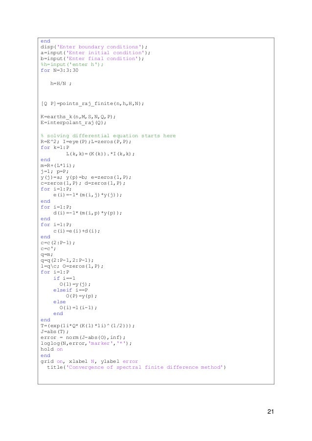Spectral Methods For Solving Differential Equations