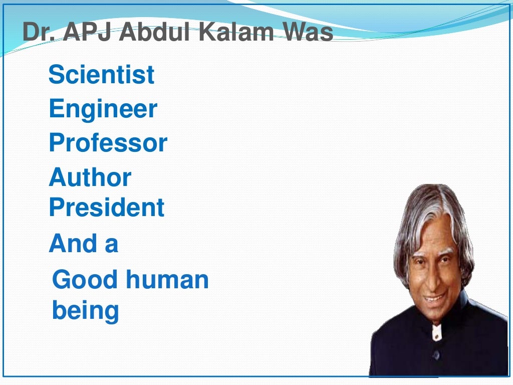 biography of apj abdul kalam ppt