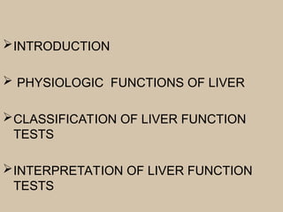 Liver function tests for anesthesiologists | PPT