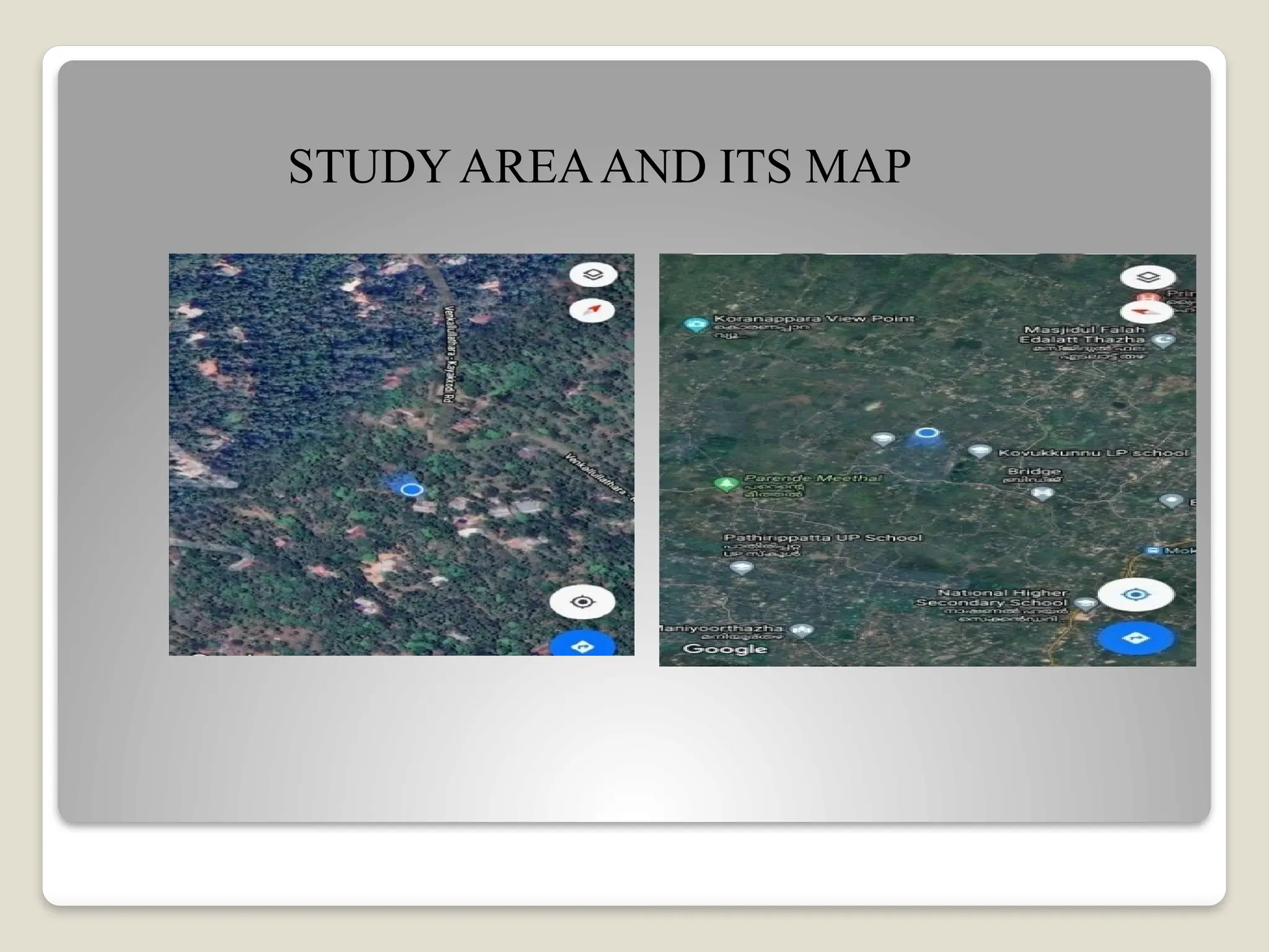 STUDY AREAAND ITS MAP
 