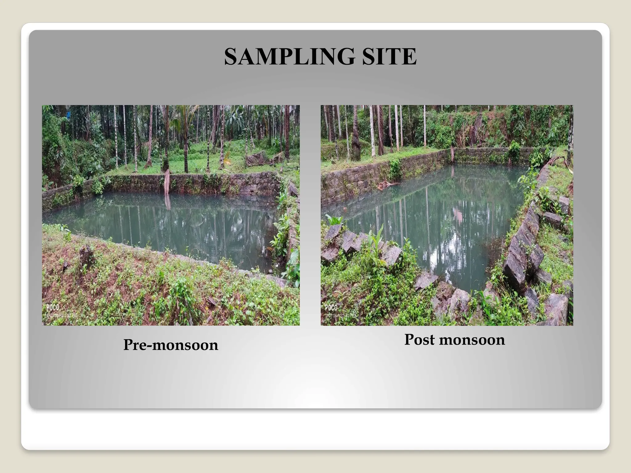 SAMPLING SITE
Pre-monsoon Post monsoon
 