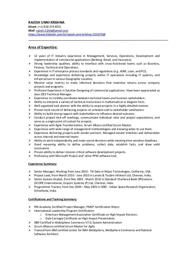 rajesh unni krishna resume rajesh unni krishna resume