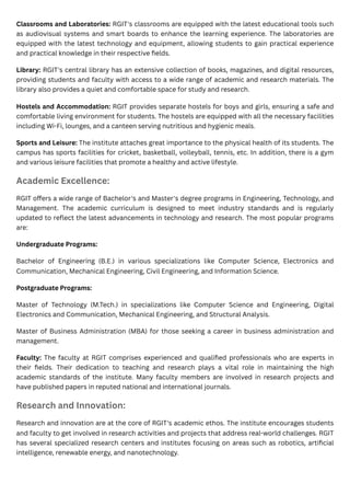 Rajiv Gandhi Institute of Technology Centre for Innovation and ...