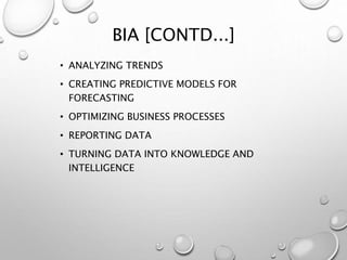 Business intelligence and analytics | PPTX