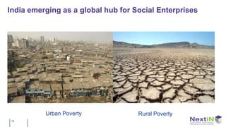 India emerging as a global hub for Social Enterprises




          Urban Poverty             Rural Poverty
 16
 