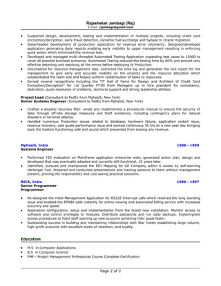 Raj Jambagi    Resume