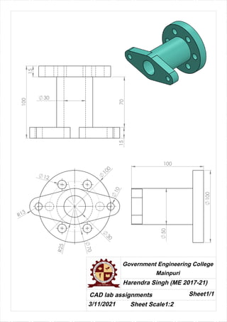 CAD CAM Lab Assignments | PDF