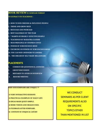 Raj ngo brochure seminars update