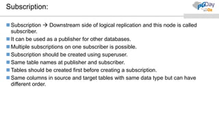 Basics of Logical Replication,Streaming replication vs Logical ...