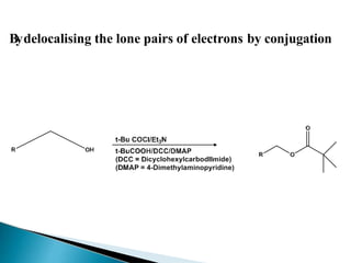 Bydelocalising the lone pairs of electrons by conjugation
 