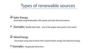Solar Energy Sources Examples Comprehensive Seminar on Renewable Energy Integration: Wind & Solar ...