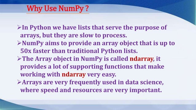 NumPy | PPTX